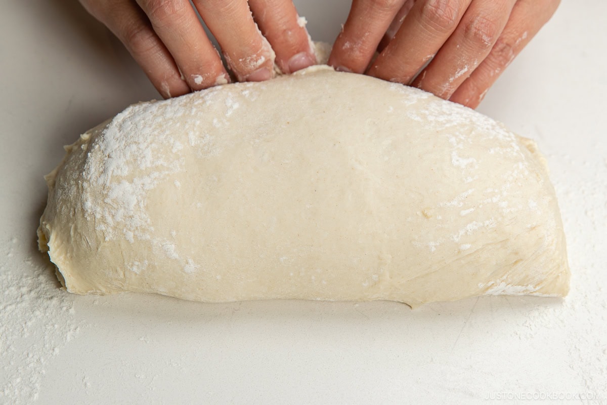 Fold the dough.